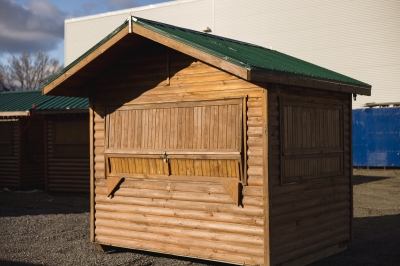 Photo de Kiosque de service en bois rond